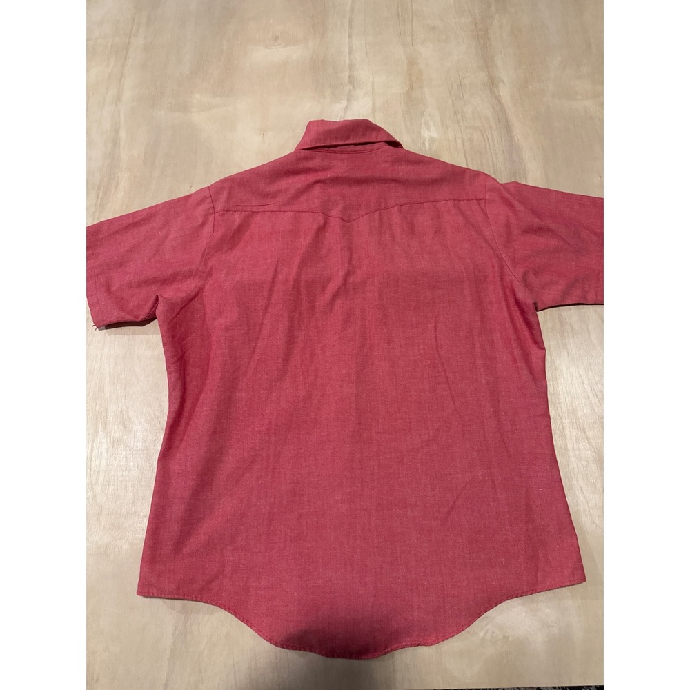 Vintage Stir-Ups Western Pearl Snap Shirt Mens Large Pink Embroidered USA Made - Picture 6 of 7